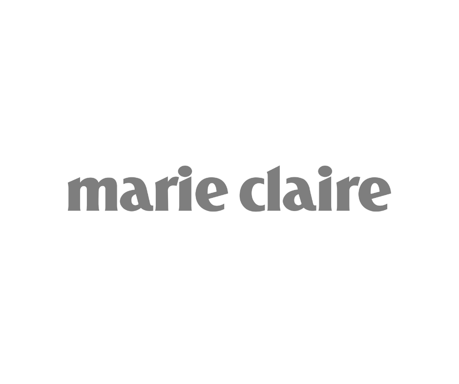 Gray text on white background that says 'marie claire'