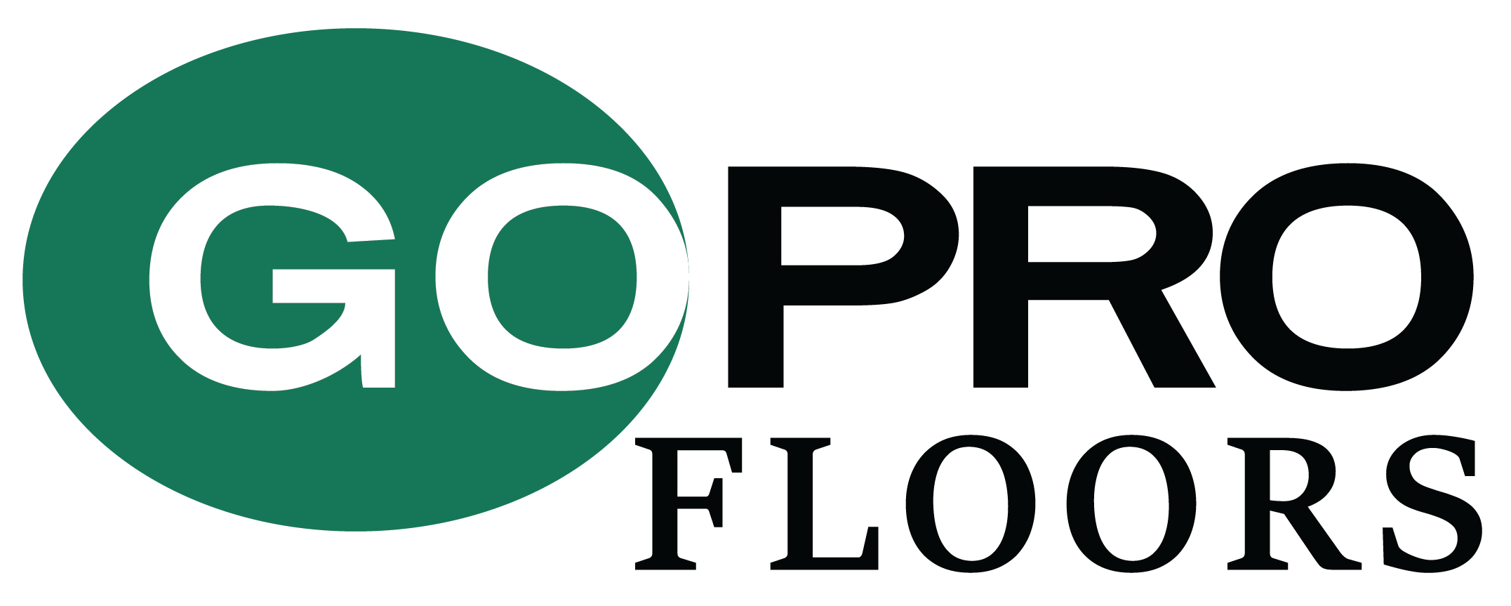 Go Pro Floors logo with green circle and black letters