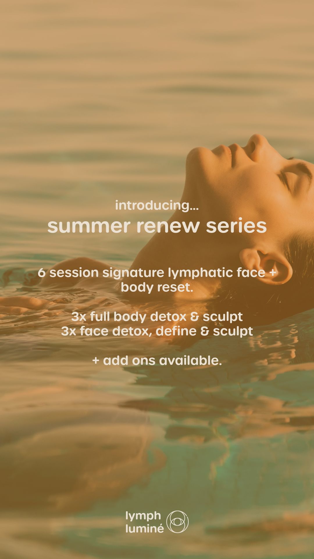 Woman on holiday feeling amazing after purchasing the Summer Renew Package a series of lymphatic treatments before summer.