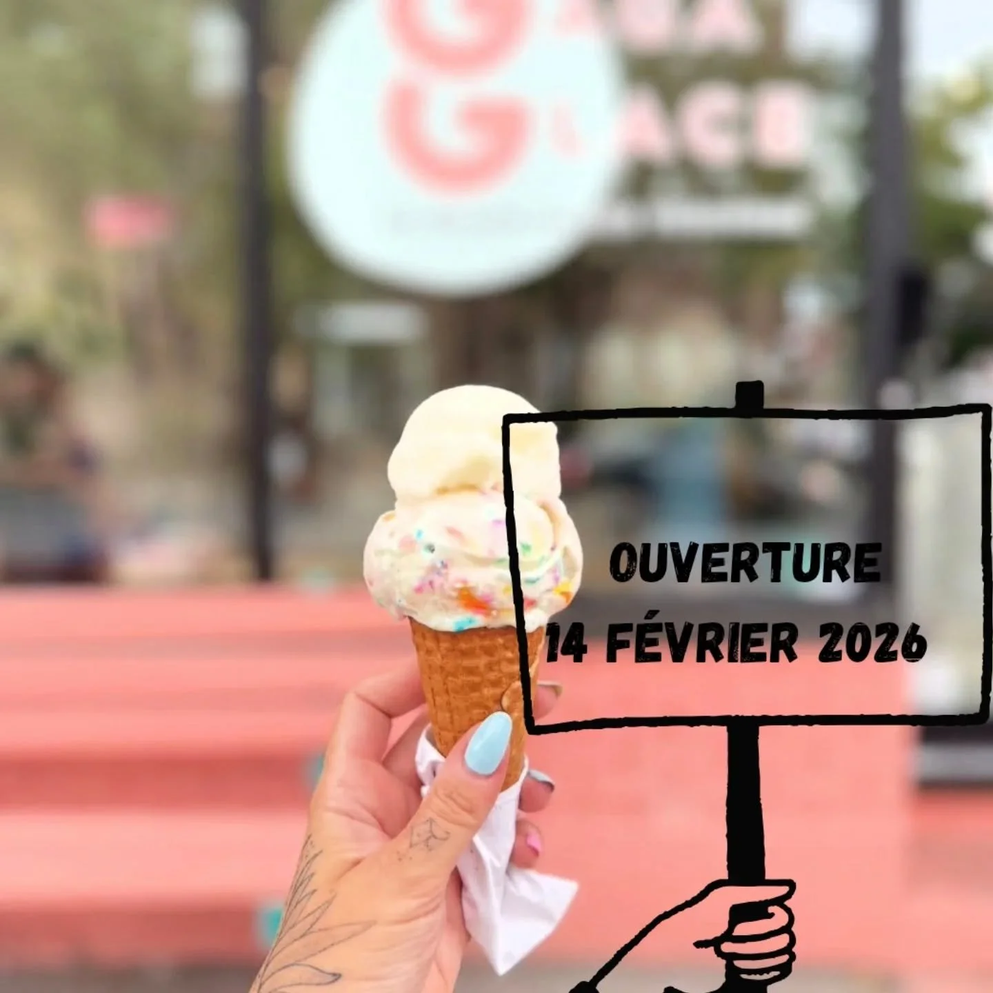 🚨 ATTENTION !!! 🚨
.
🍦@gagaglaces ouvrira officiellement ses portes le 14 f&eacute;vrier 2026 ♡
.
Parce qu&rsquo;il n&rsquo;y a rien de plus romantique que&hellip; de la cr&egrave;me glac&eacute;e &agrave; partager n'est-ce pas !
.
Rendez-vous le 1