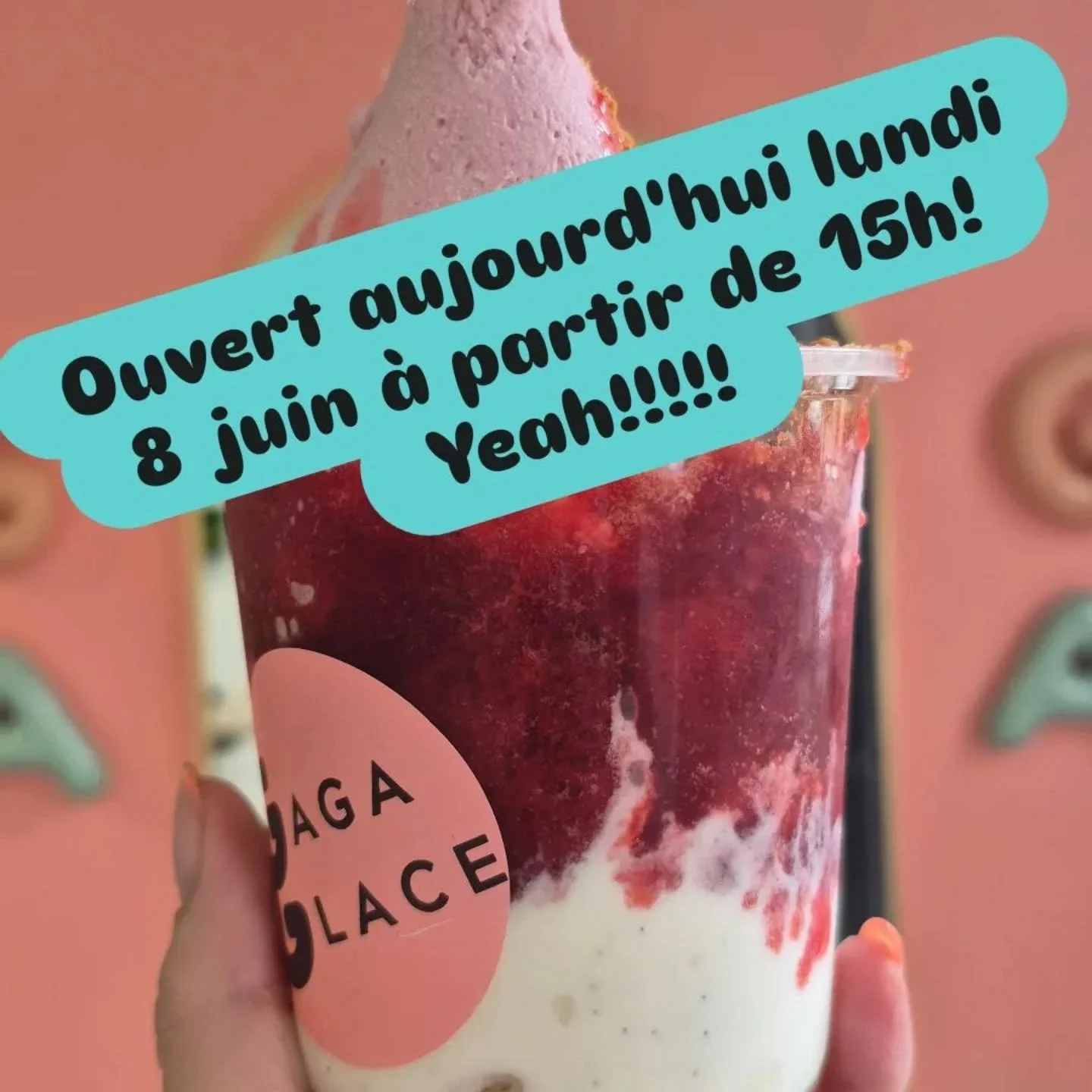 Nous serons ouvert les lundis &agrave; partir de 16h &agrave; 22h
.
Bonne nouvelle n'est-ce pas ?!
.
#Gagaglaces #horairesd&eacute;t&eacute; #cremeglaceeartisanale
