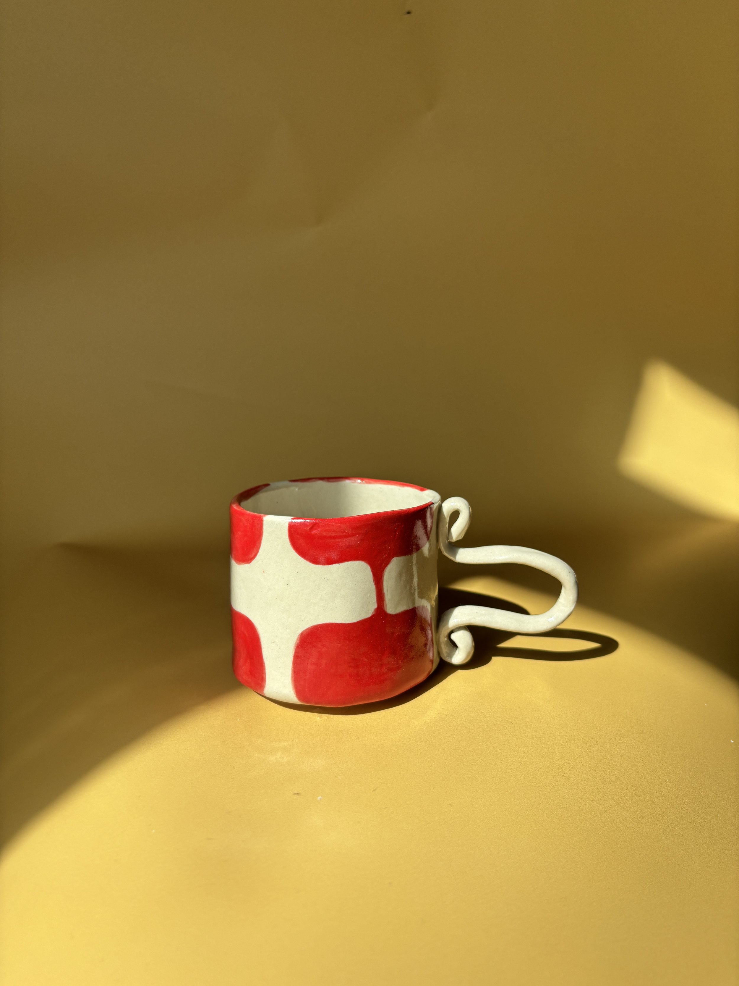 Handmade Ceramic Red Mug: Unique Coffee Cup