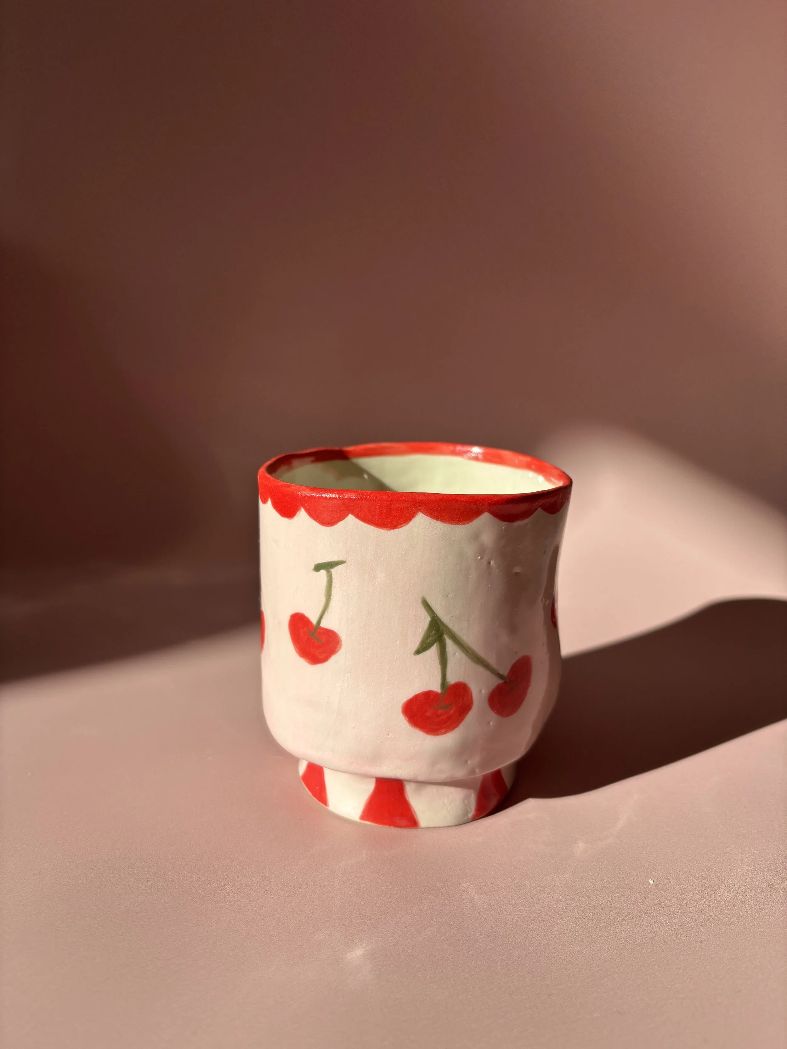 Handmade Ceramic Cherry Mug