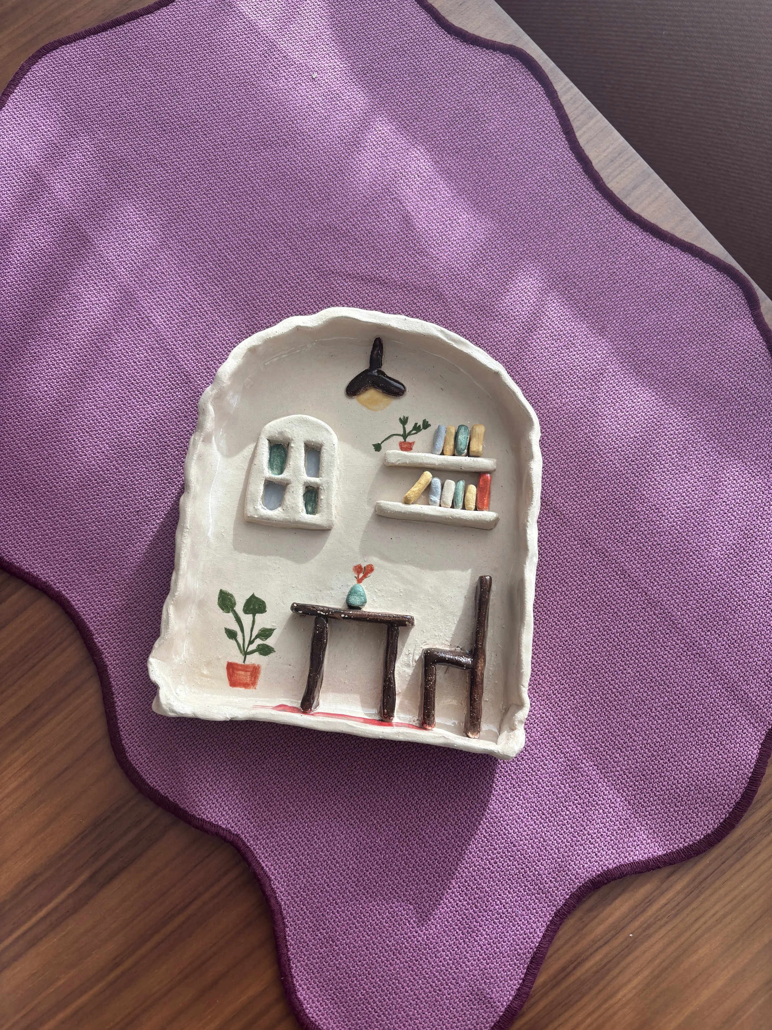 Ceramic Cozy House Hanging Wall Decor