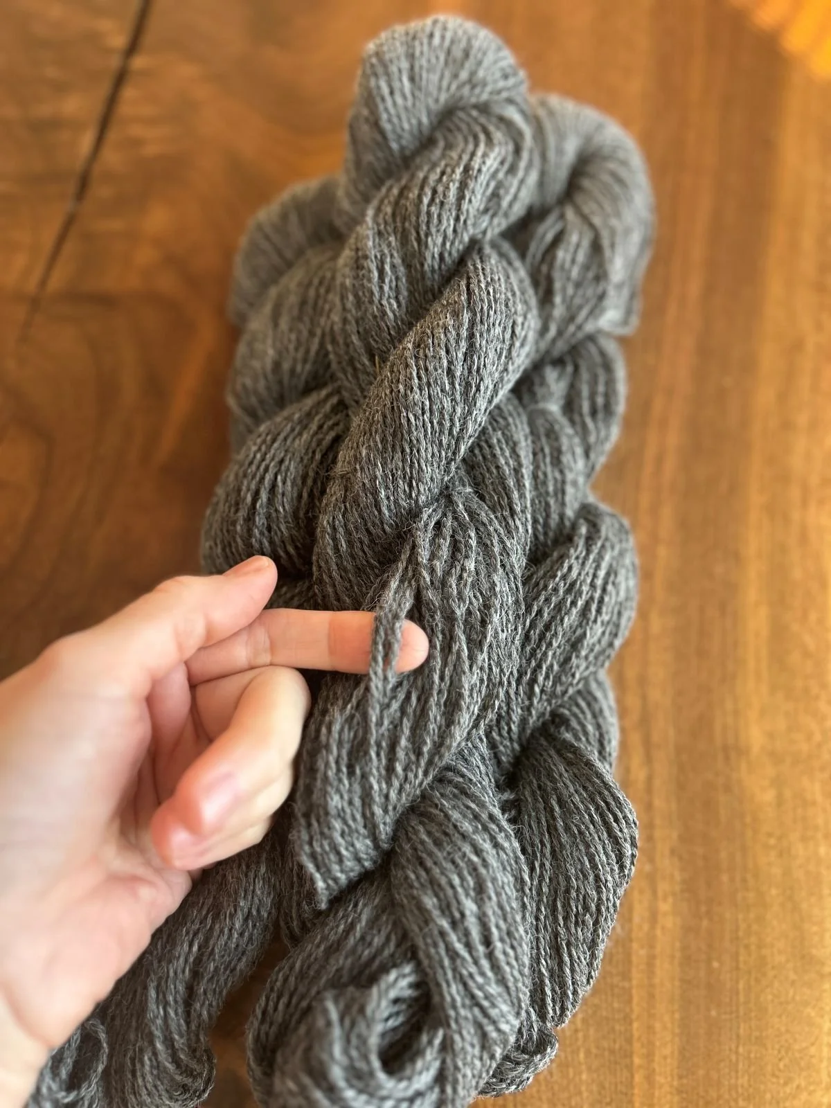 Silver Gray Worsted Alpaca Yarn (1 Skein)