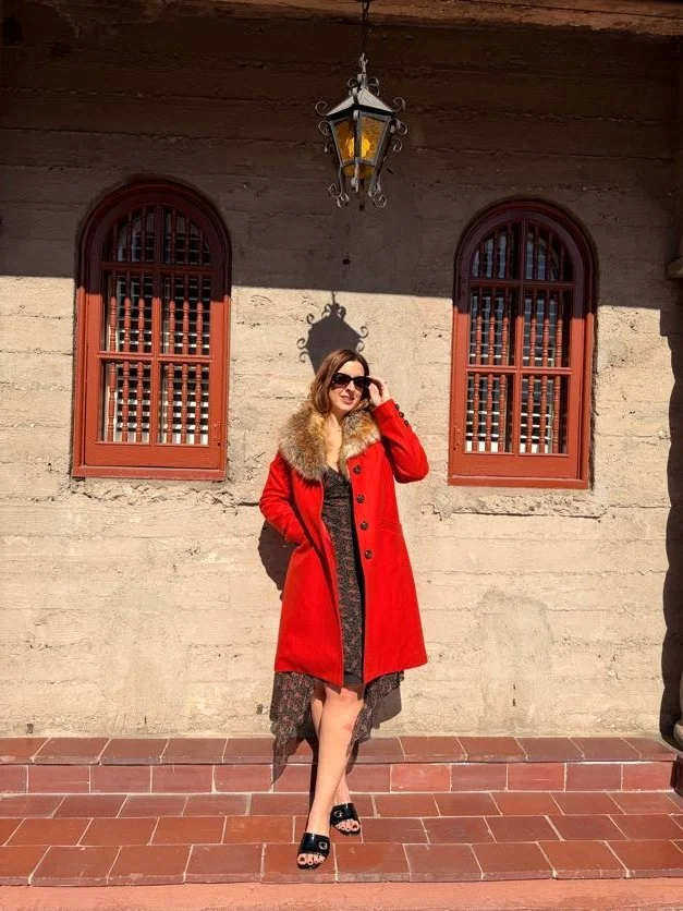 Moda International Red Wool Blend Pea Coat