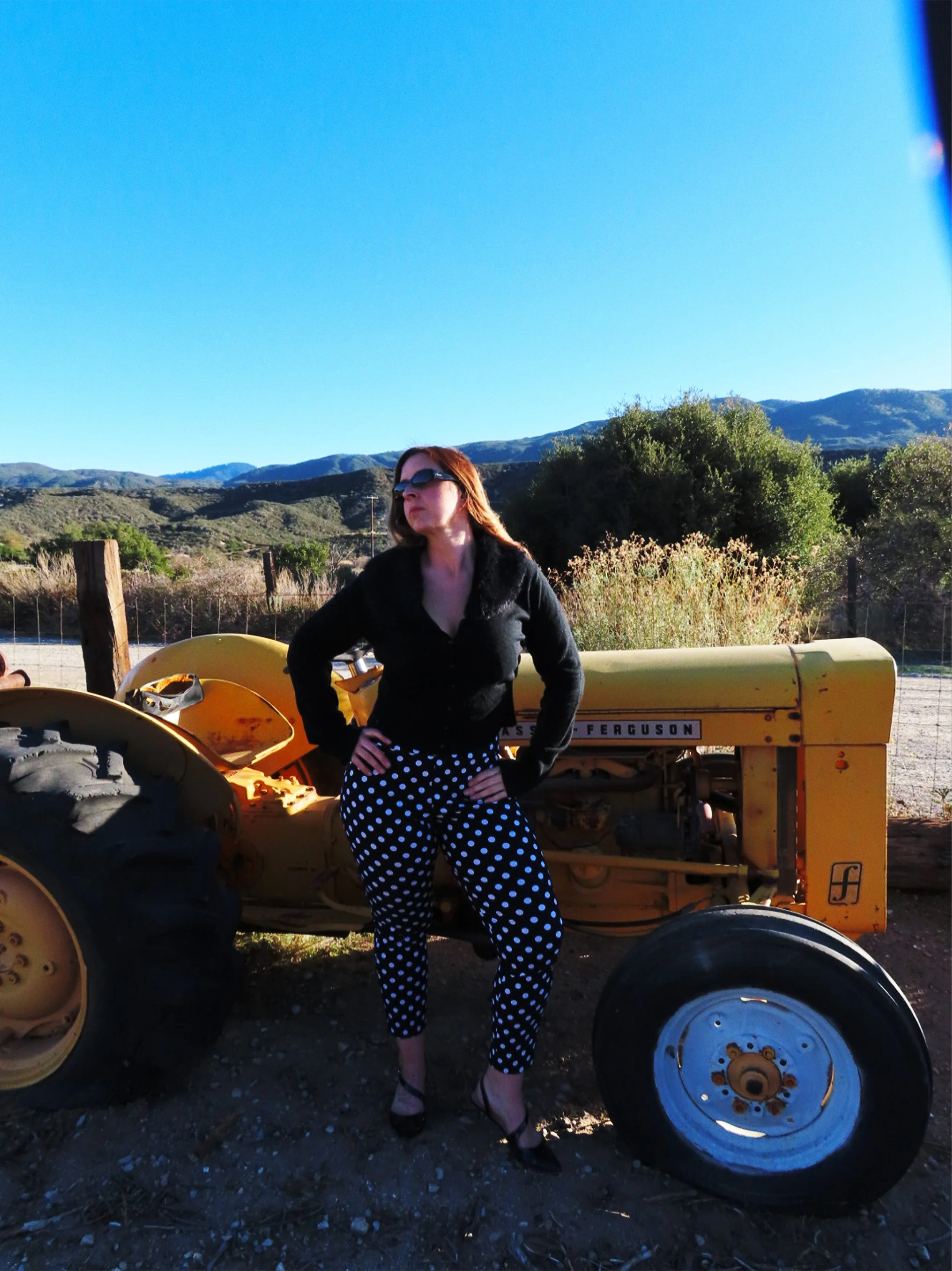 Black Cardigan with Fur Trim