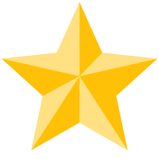 Golden five-pointed star against a black background.