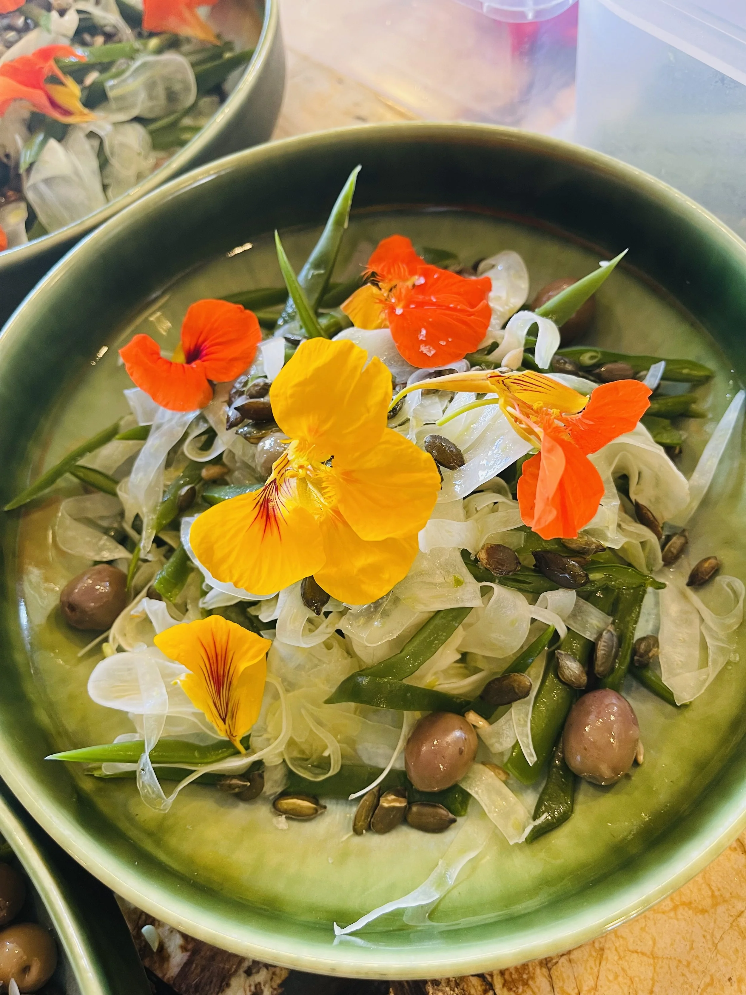 Farm to Table lunch featuring delicious, seasonal ingredients from a Michelin recognized chef and local farmer.