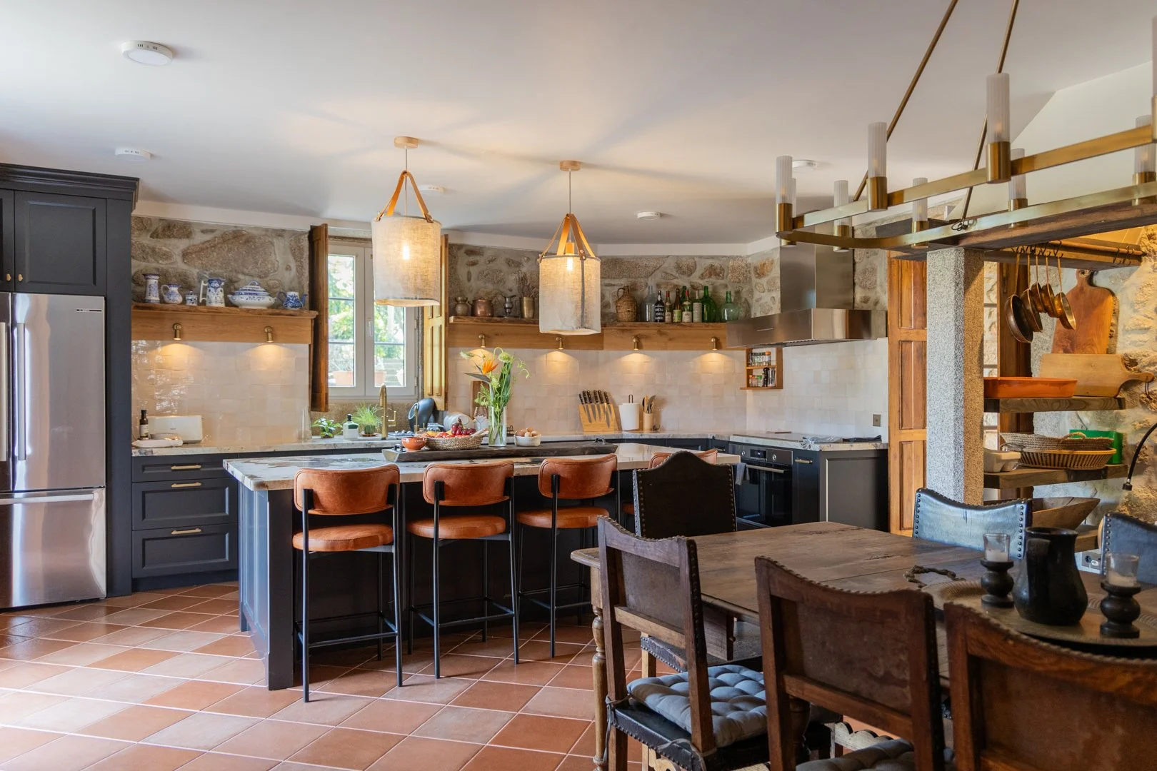 A fully stocked, professional chefs kitchen is available for guests stating in the main house.