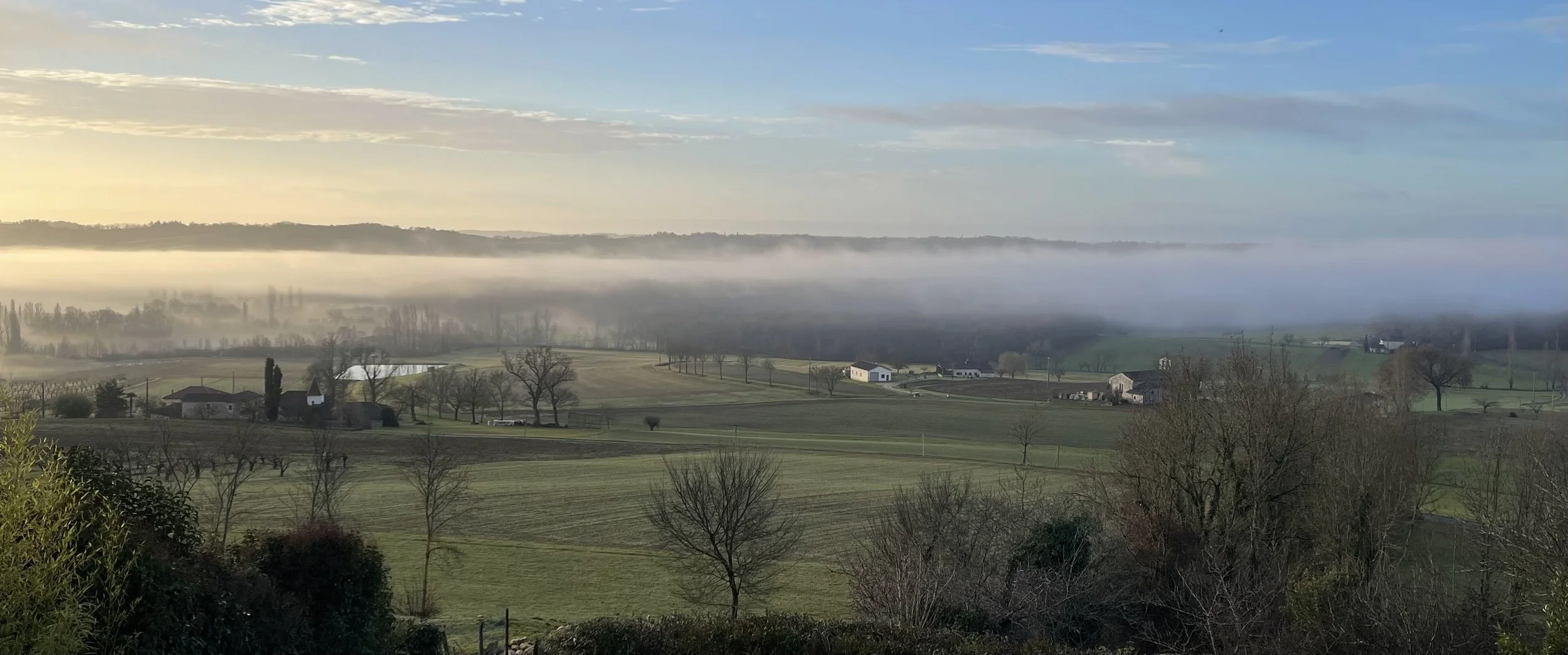 A misty sunrise over the valley 