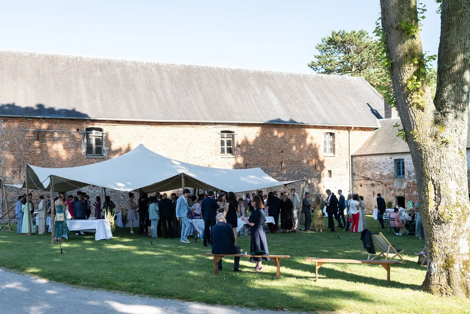 Vin d'honneur a la citadelle de Montreuil sur mer, une tente berbère est installée