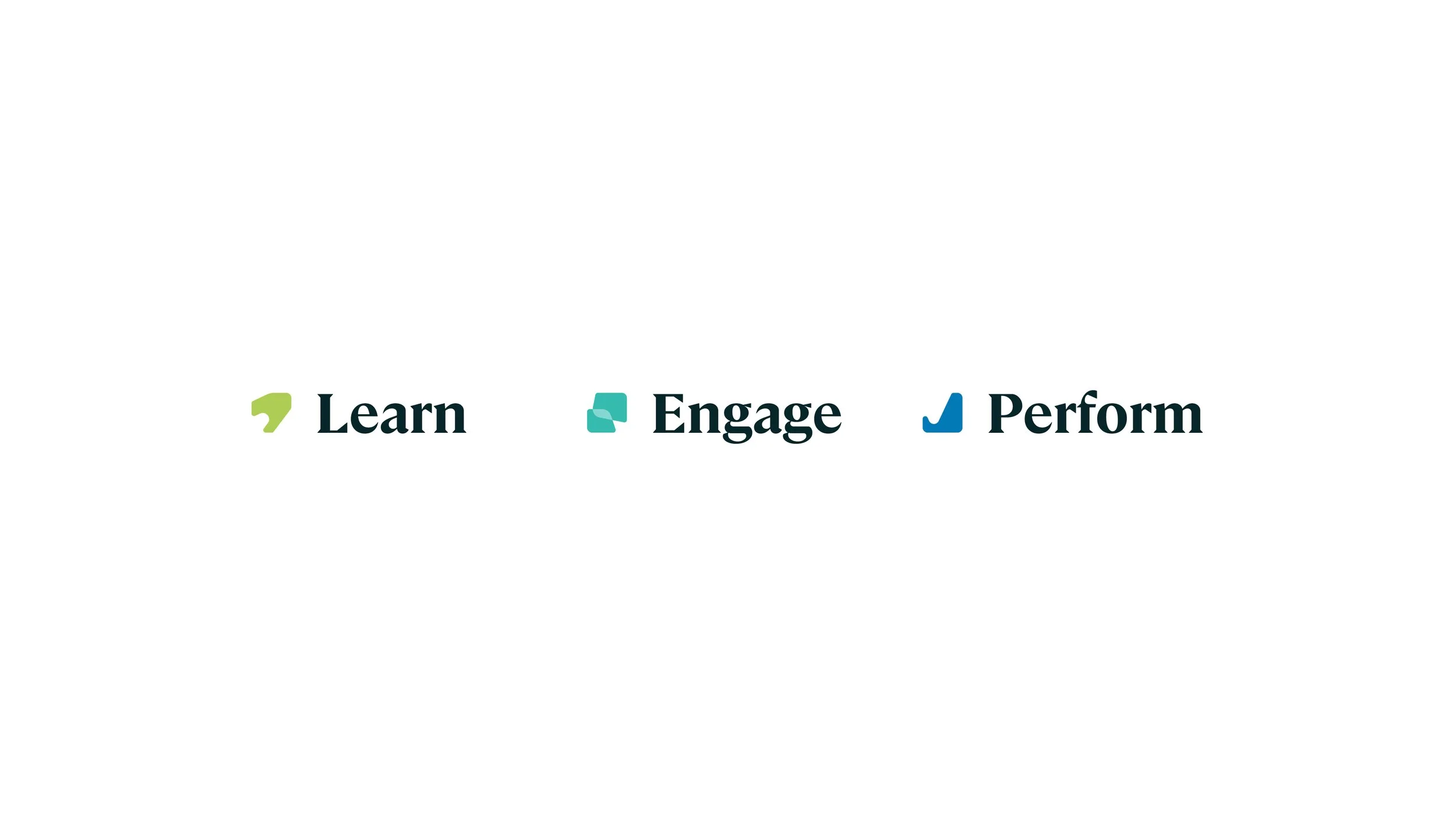 Brand icon system featuring custom product logos designed to create consistency across a suite of digital products