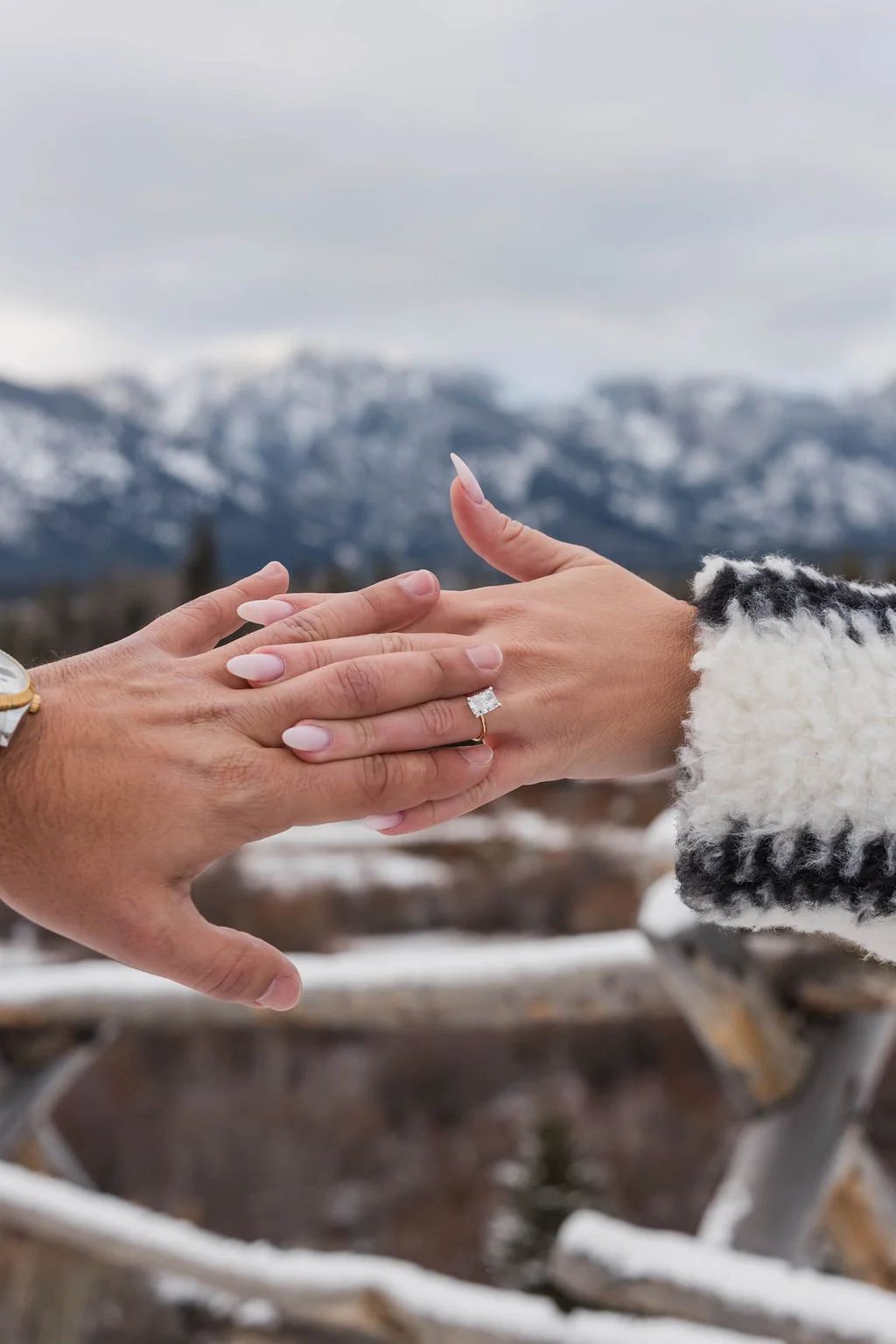 Jackson Hole Winter Proposal Pose Idea