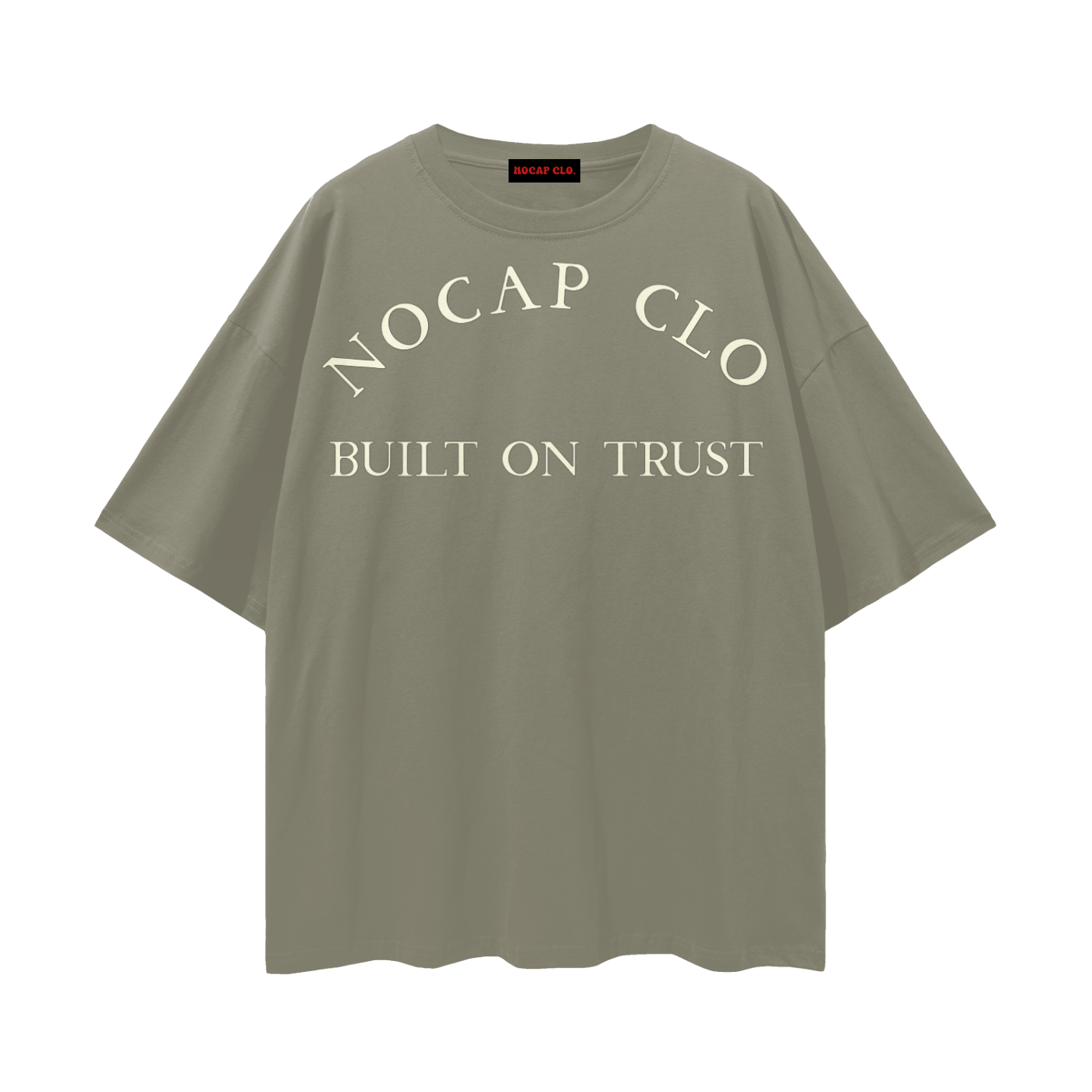 NOCAP BUILT ON TRUST TEE-OLIVE