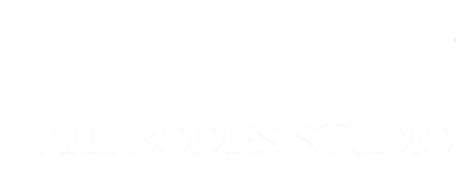Logo of All Bodies Studio featuring a stylized silhouette of a person in a dance pose with the studio name underneath. EverActive Boutique Fitness Walkerton, Physiotherapist Led Exercise, Functional Strength Training, Post-Rehab Wellness Ontario.