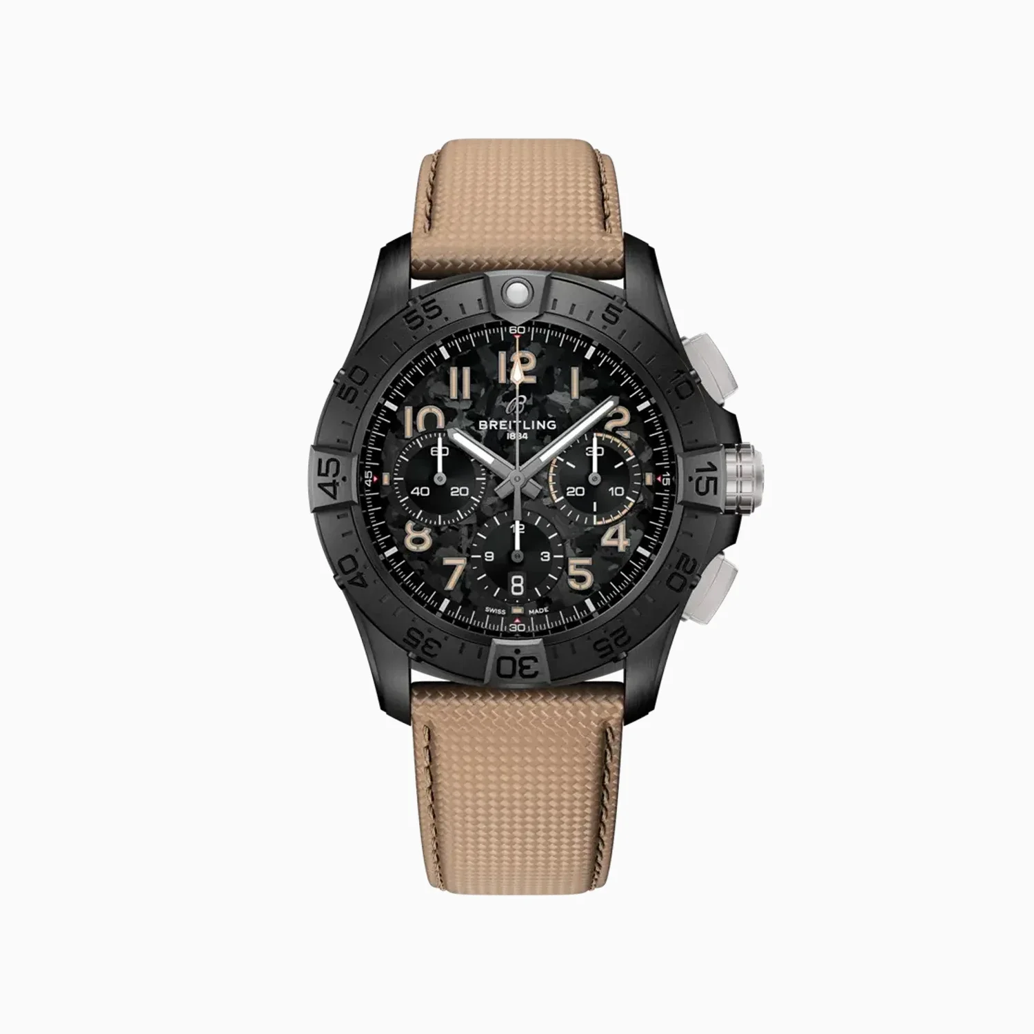 W&R-2026-Breitling-Avenger-B01-Chronograph-NightMission-42mm-BlackCalfskin-Hero.webp