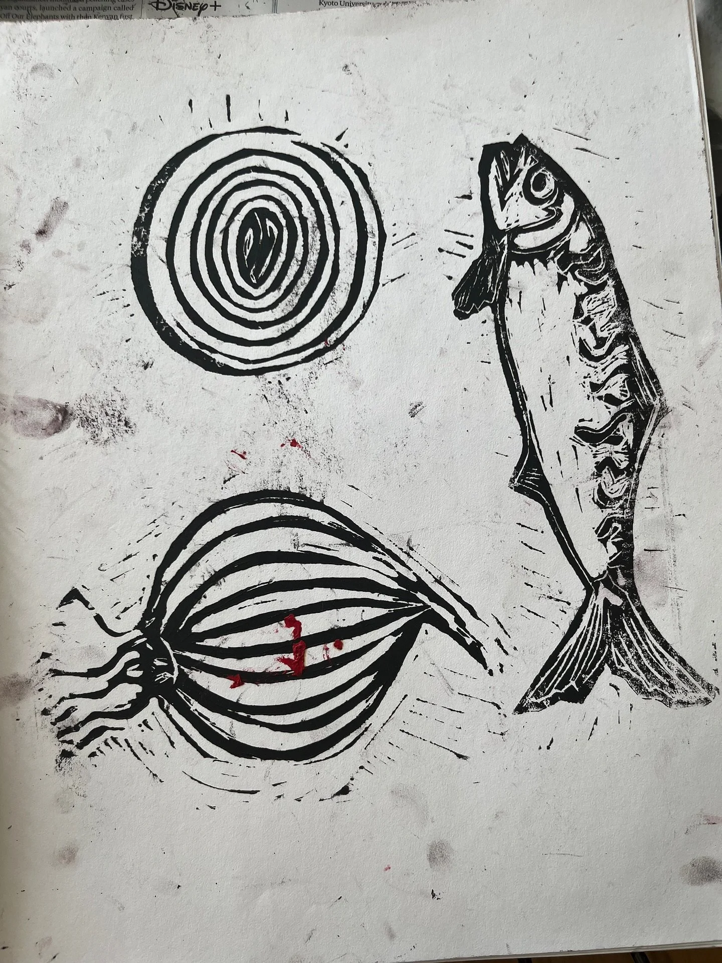 mackerel &amp; onions. Available for print on anything but your breath.