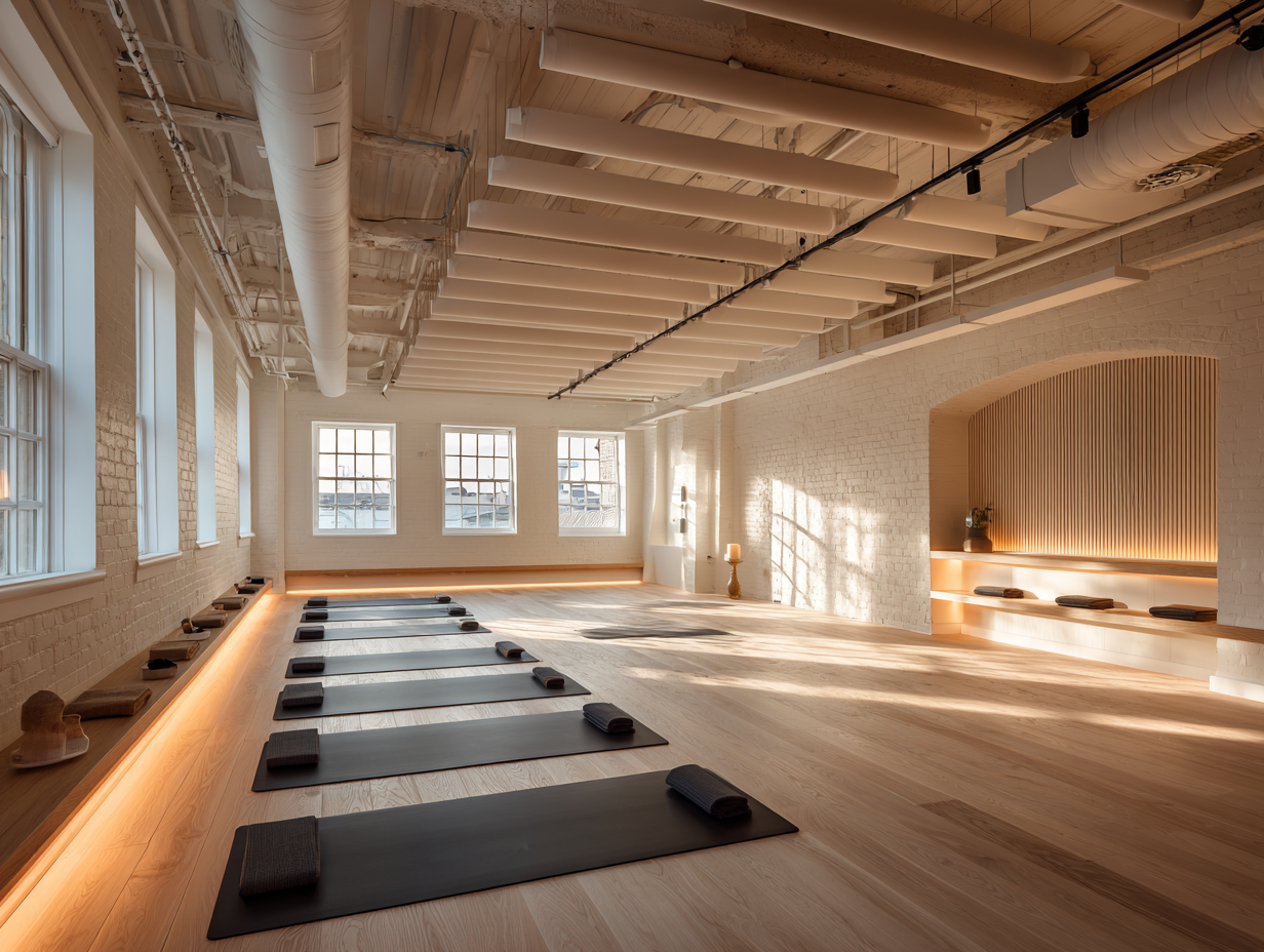 Infrared heat creates a gentle steady warmth that supports your practice without feeling overwhelming. It warms the body directly, helping your muscles relax, stretch, and move with ease. This type of heat improves circulation, deepens mobility, and 