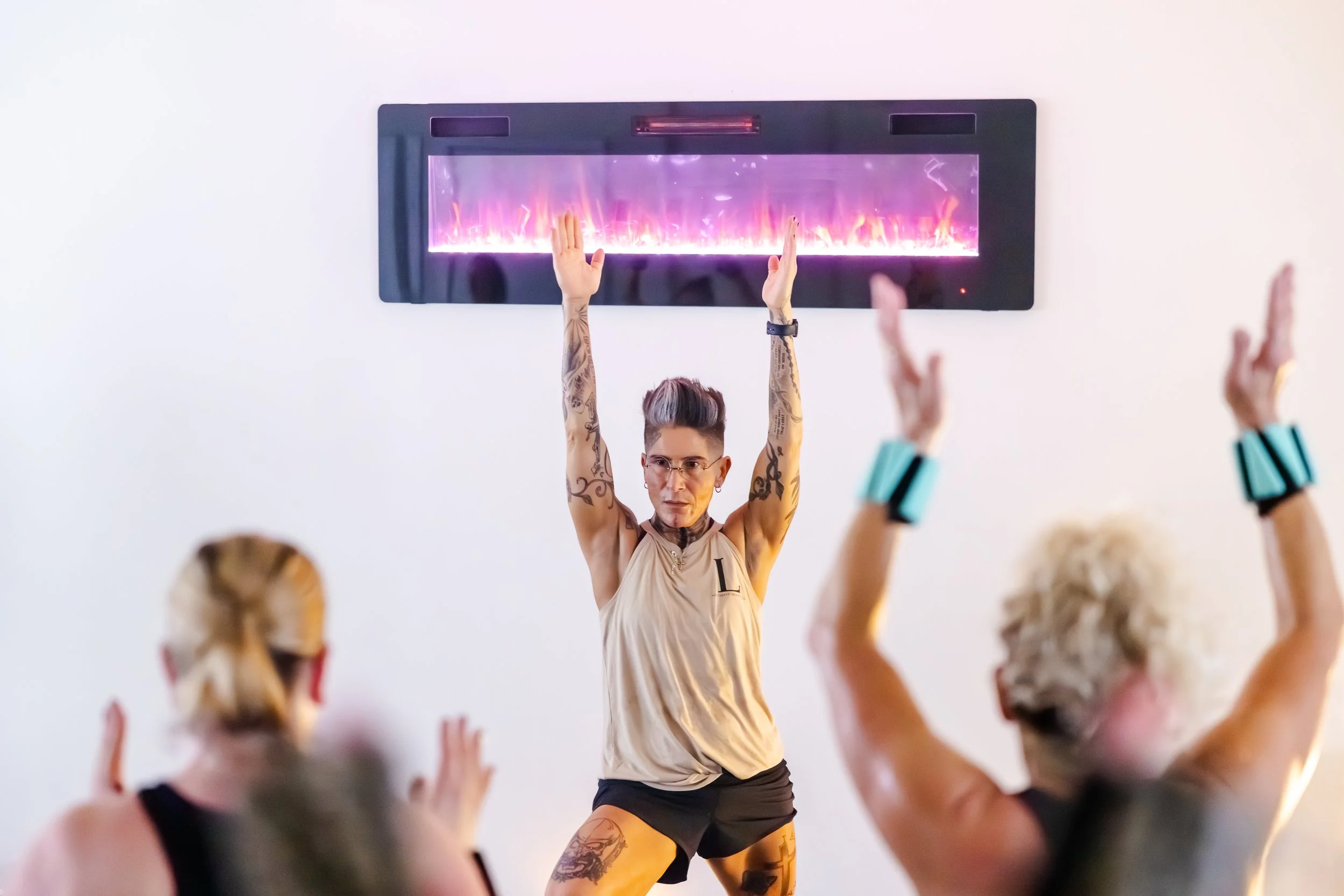 Infrared heat creates a gentle steady warmth that supports your practice without feeling overwhelming. It warms the body directly, helping your muscles relax, stretch, and move with ease. This type of heat improves circulation, deepens mobility, and 