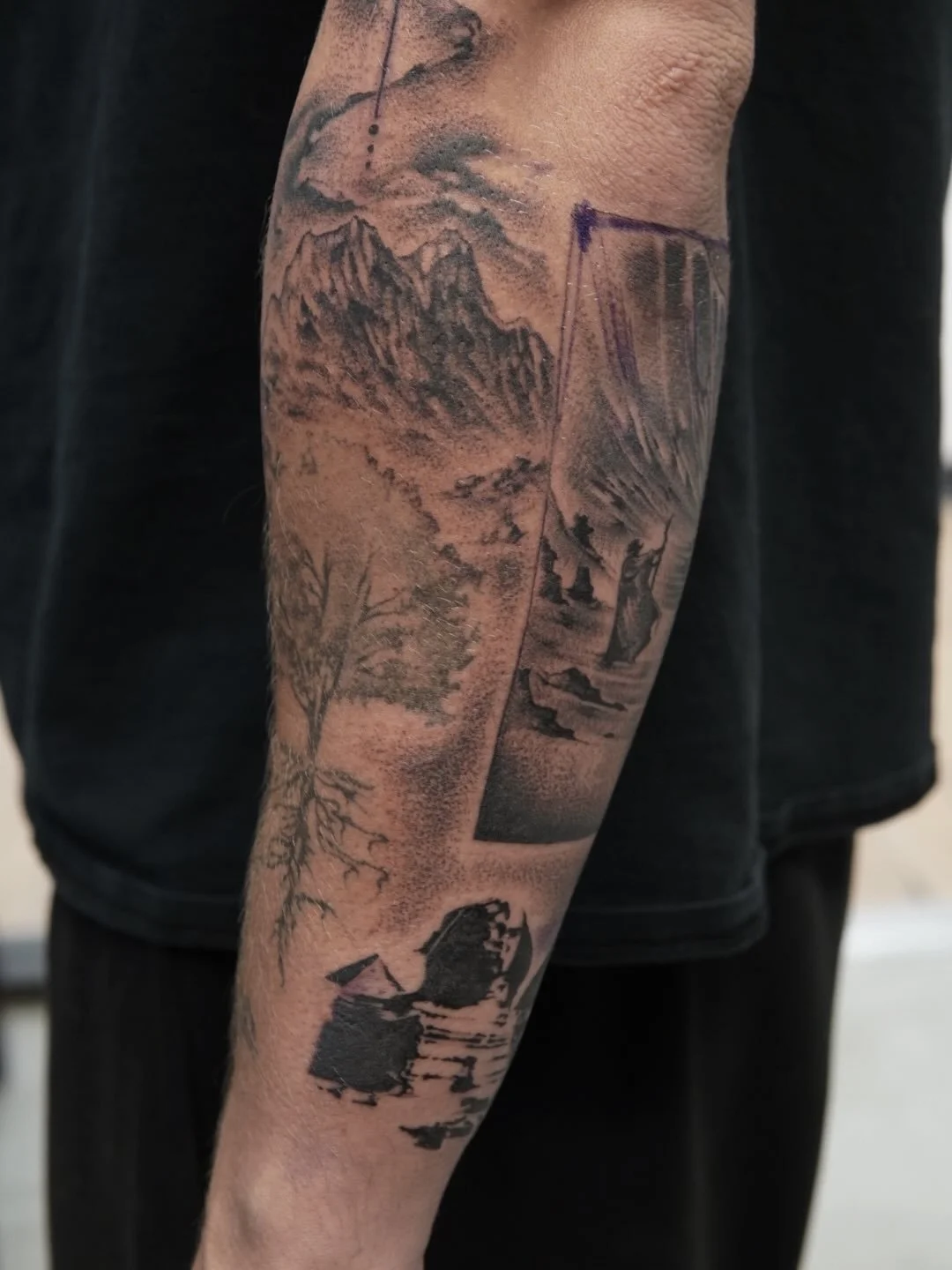 Please pardon the marker shmudge it would not come off  to save my life&hellip; 😒 

#dadtooer #figtattoostudio #christiantattooartist #biblicalsleeve