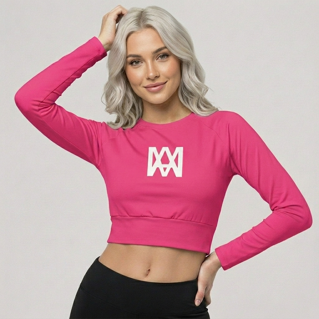 Pink Cropped Long Sleeve