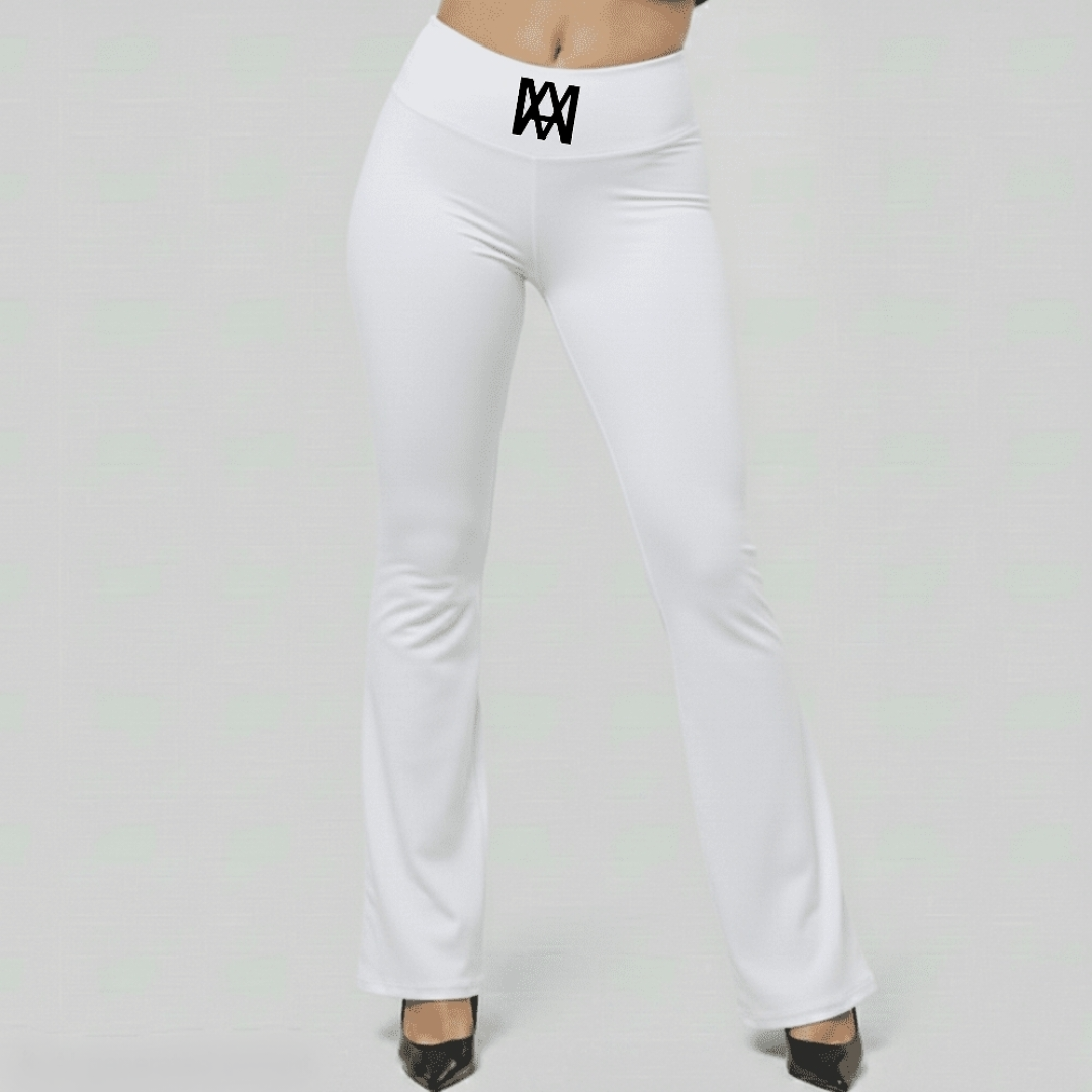 Flare Leggings with Black Logo