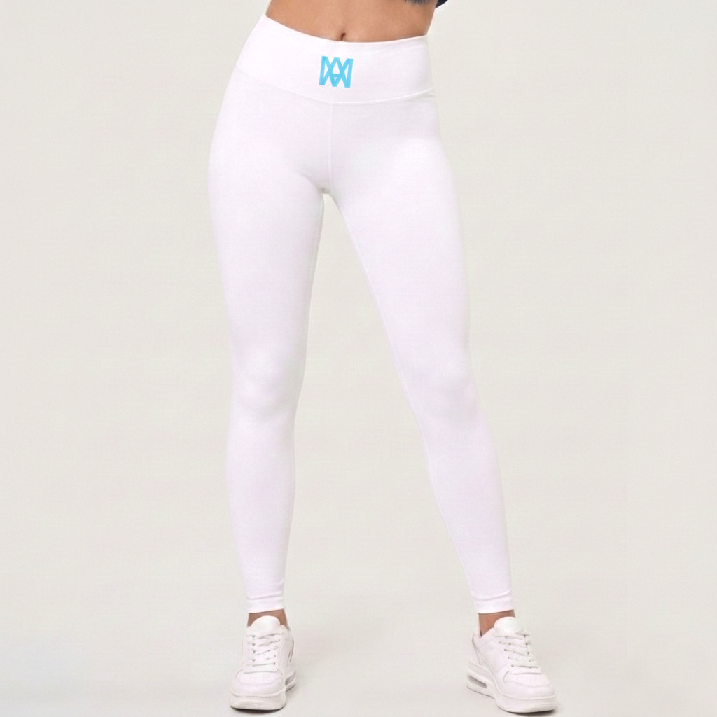 Straight Legging with Light Blue Logo