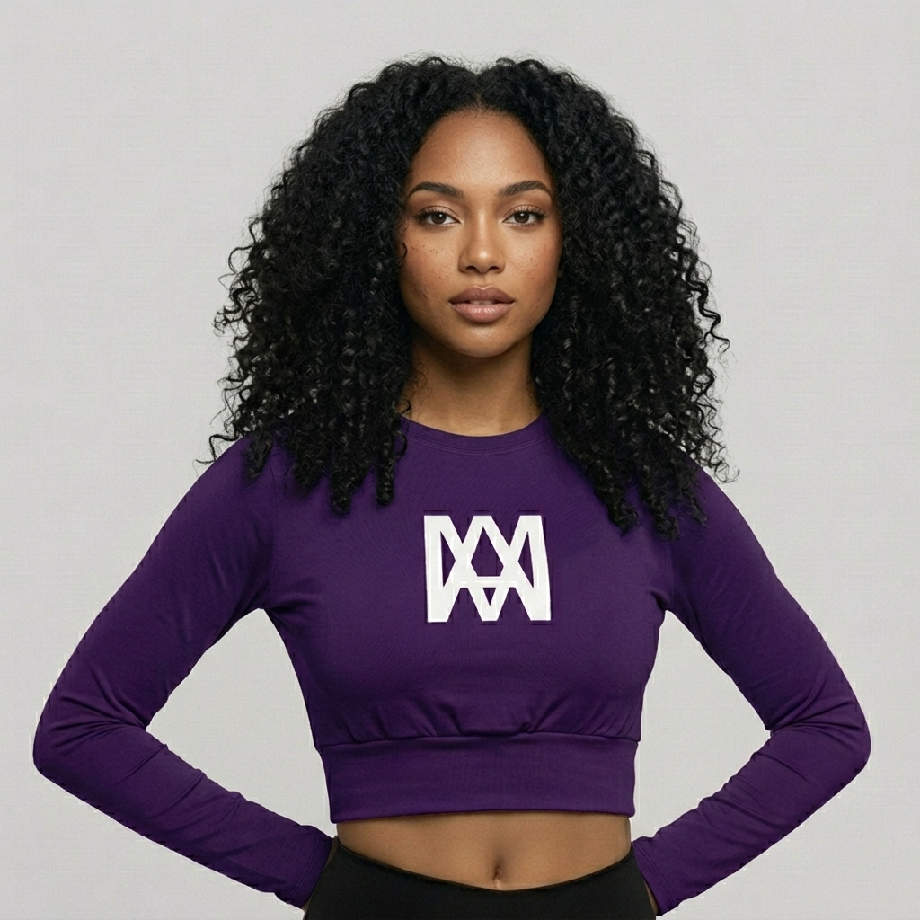 Deep Plum Cropped Long Sleeve