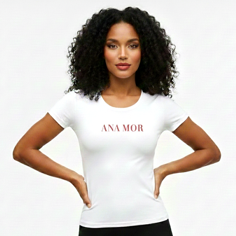 Crew Neck Shirt with Rusty Rose Logo