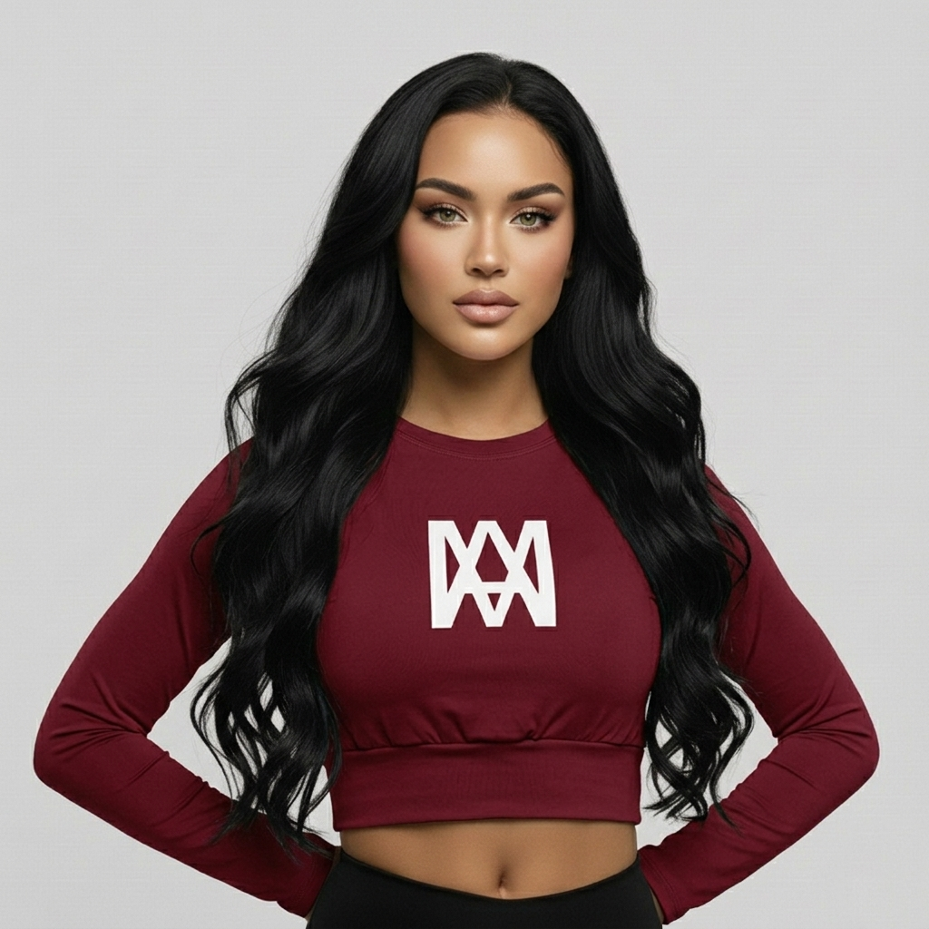 Bordeaux Cropped Long Sleeve