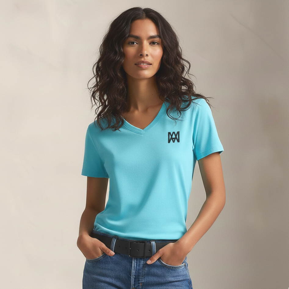 Signature V-Neck in Turquoise