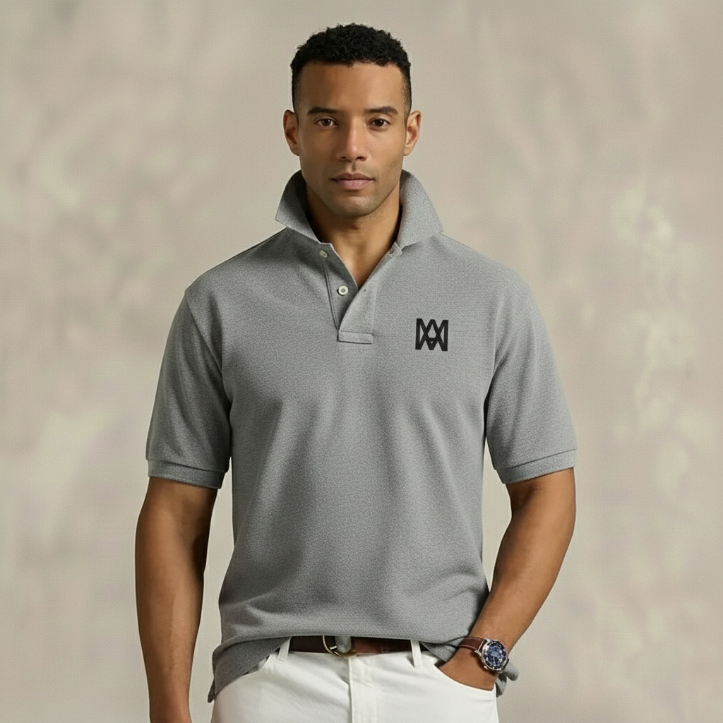 Ana Mor Men's Polo Shirt (Grey Mélange)
