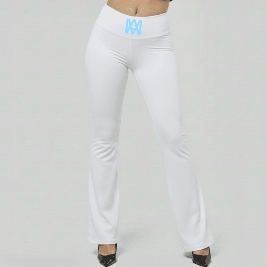 Flare leggings with Light Blue Logo