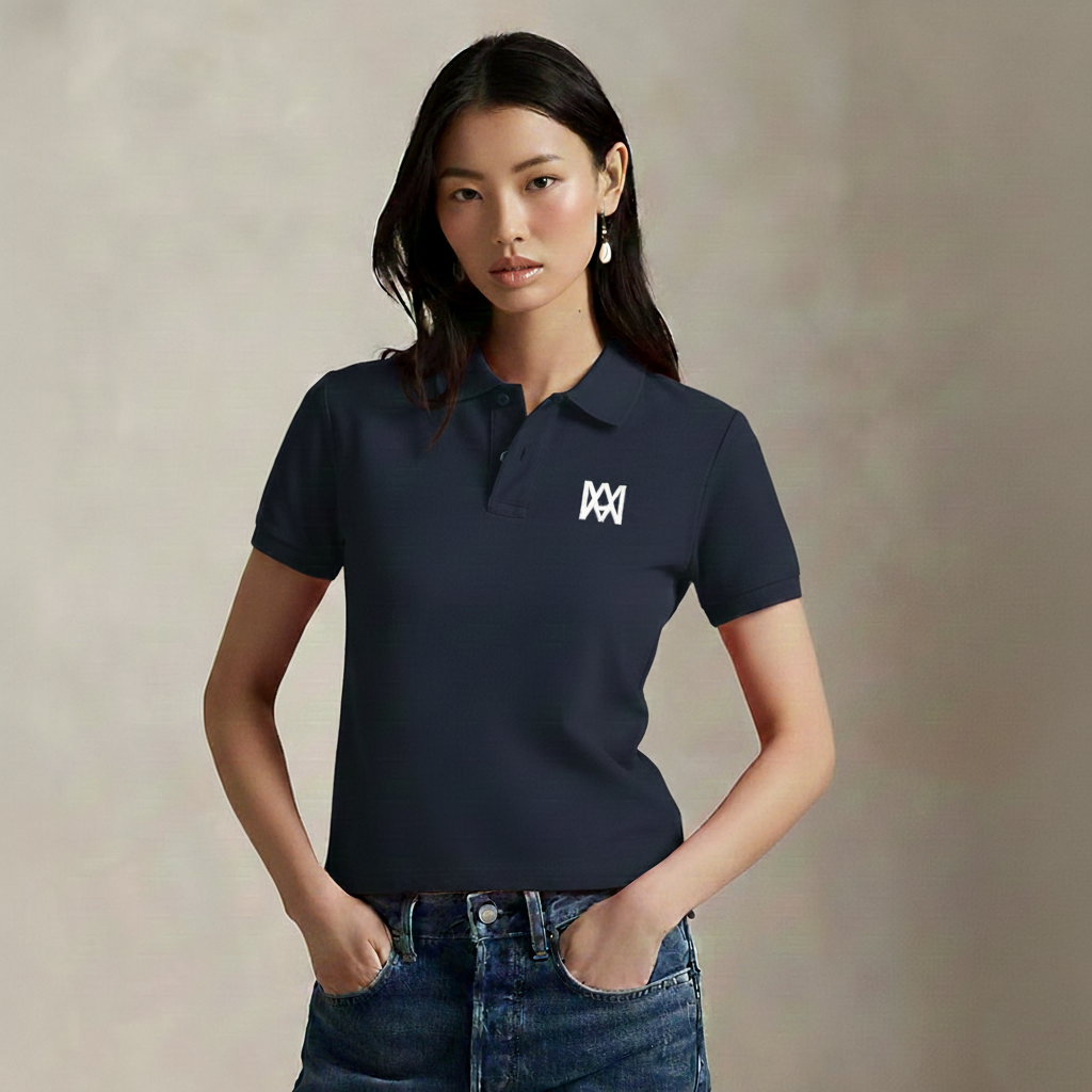 ANA MOR Women's Navy Blue Polo Shirt