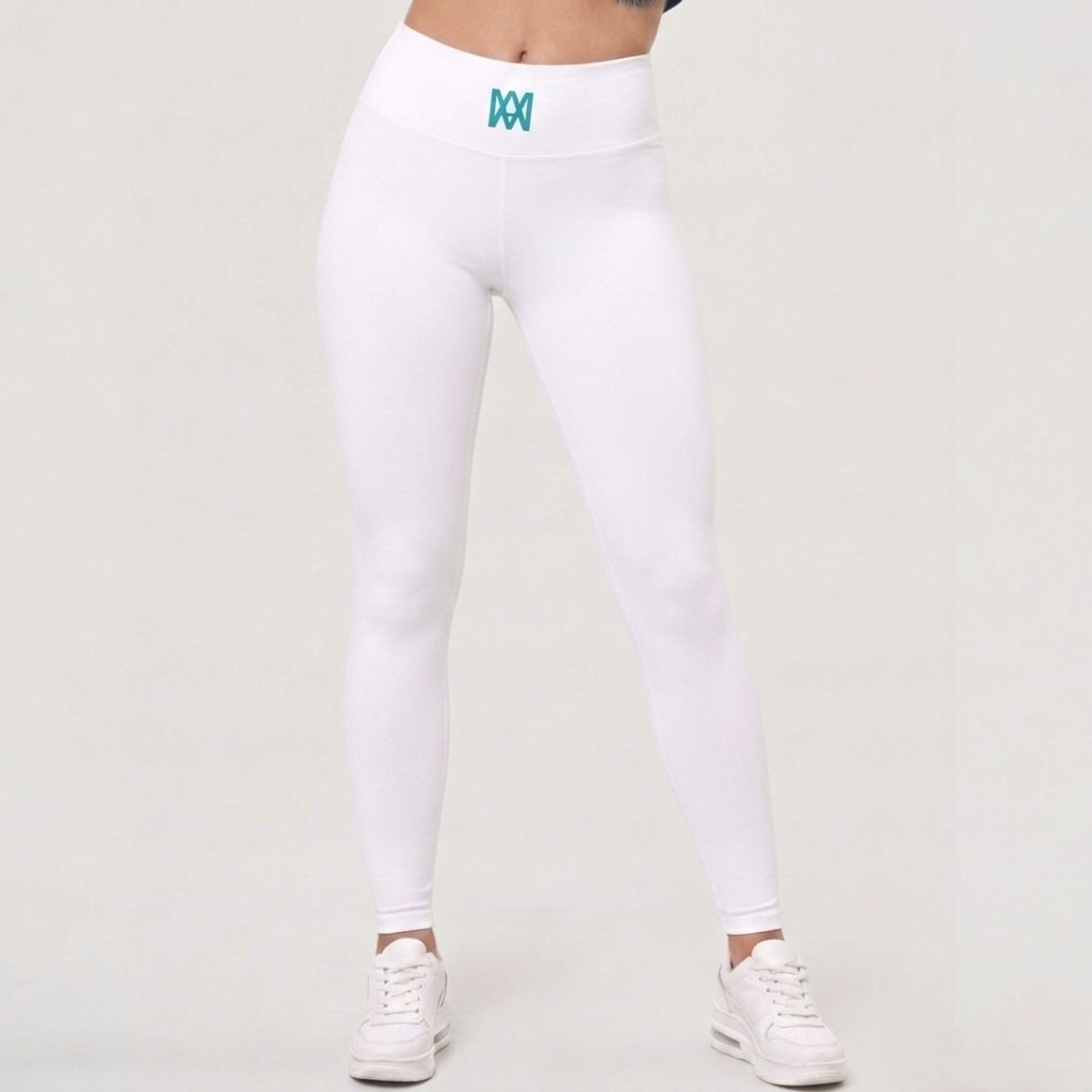 Straight Legging with Teal Logo
