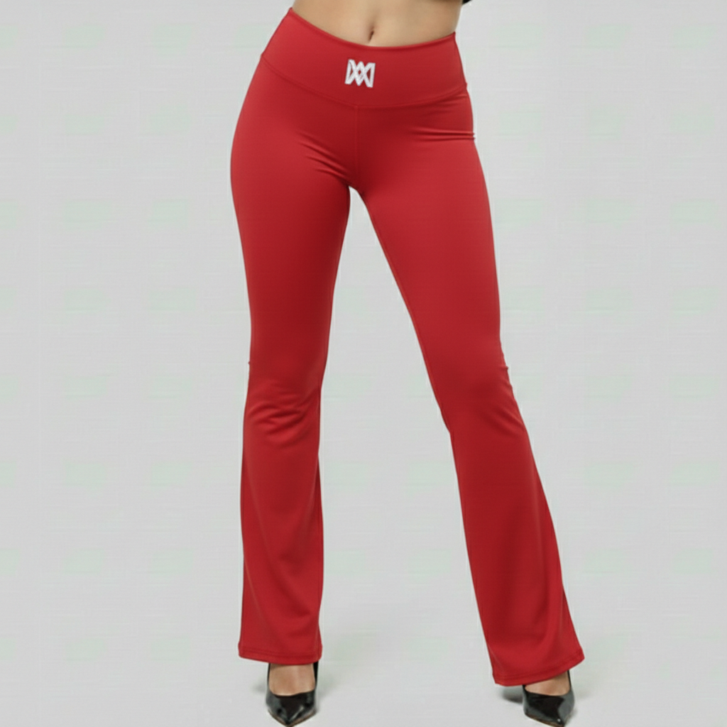 Ana Mor Flare Leggings (Red)