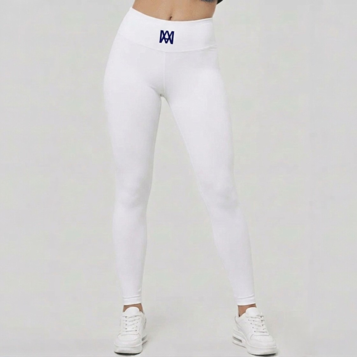 Straight Legging with Navy Blue Logo