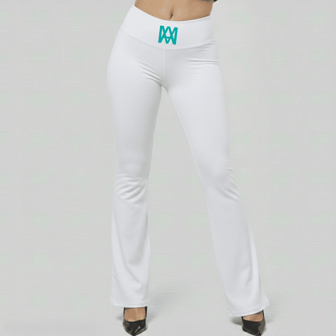 Flare Leggings with Teal Logo