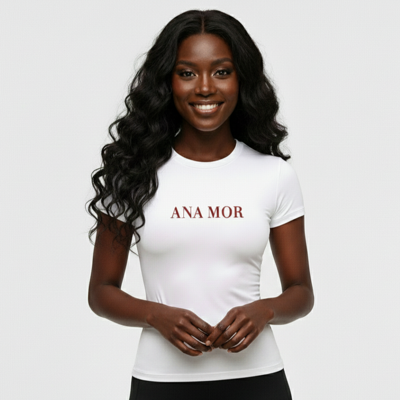 Crew Neck Shirt with Burgundy Logo