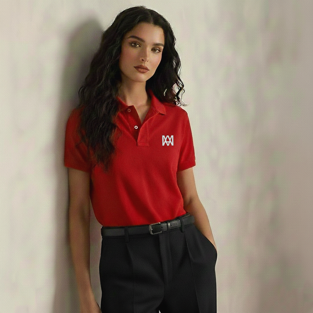 ANA MOR Women's Red Polo Shirt
