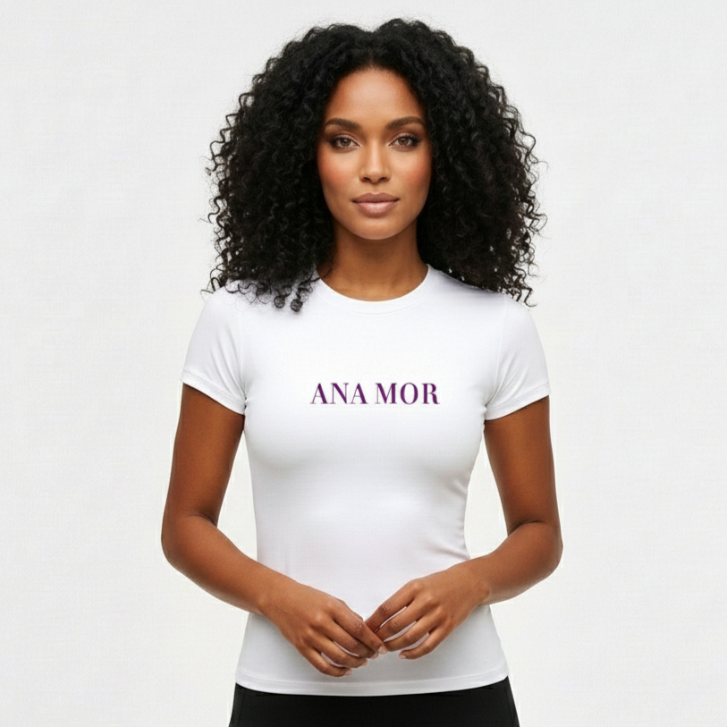 Crew Neck Shirt with Deep Plum Logo