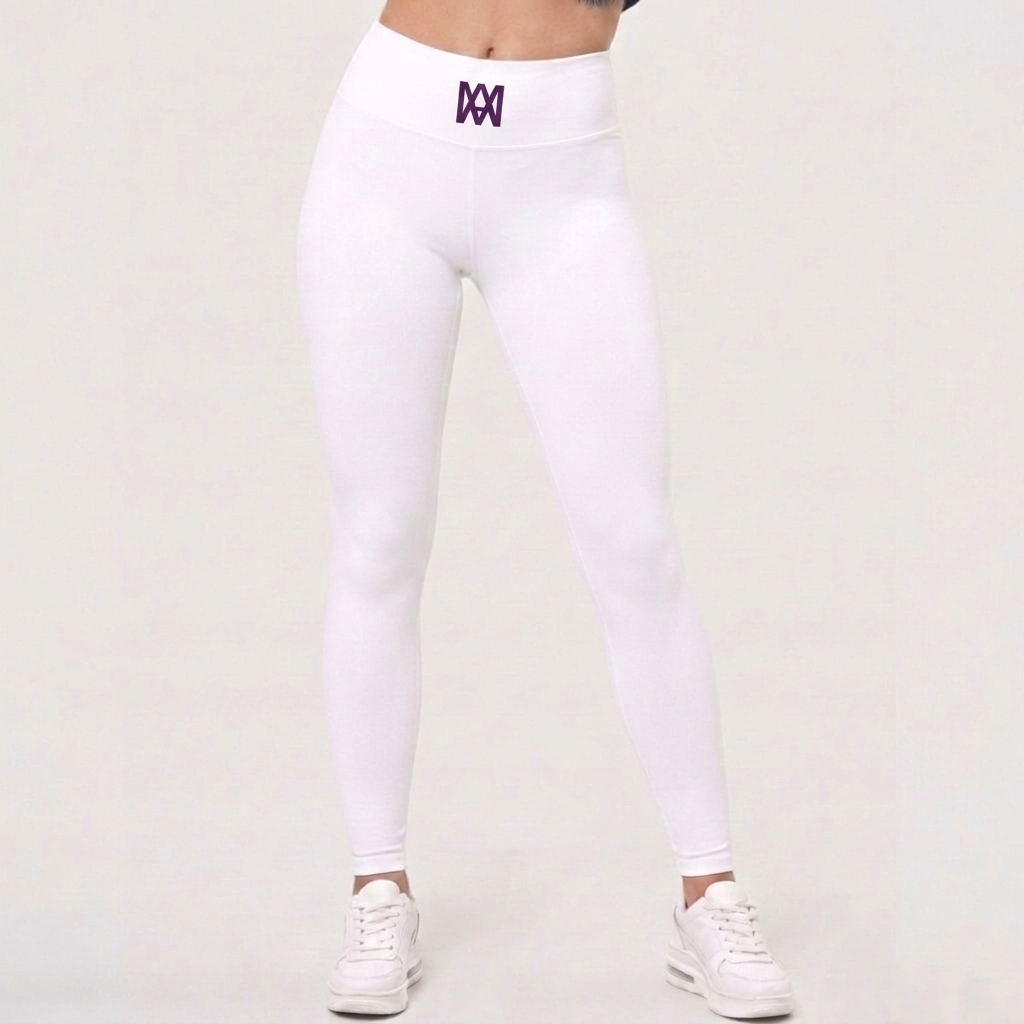 Straight Legging with Deep Plum Logo