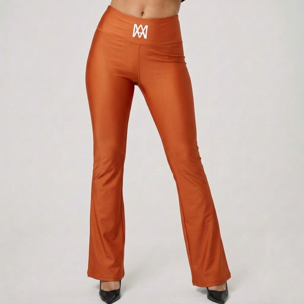 Rust Orange Flare Leggings