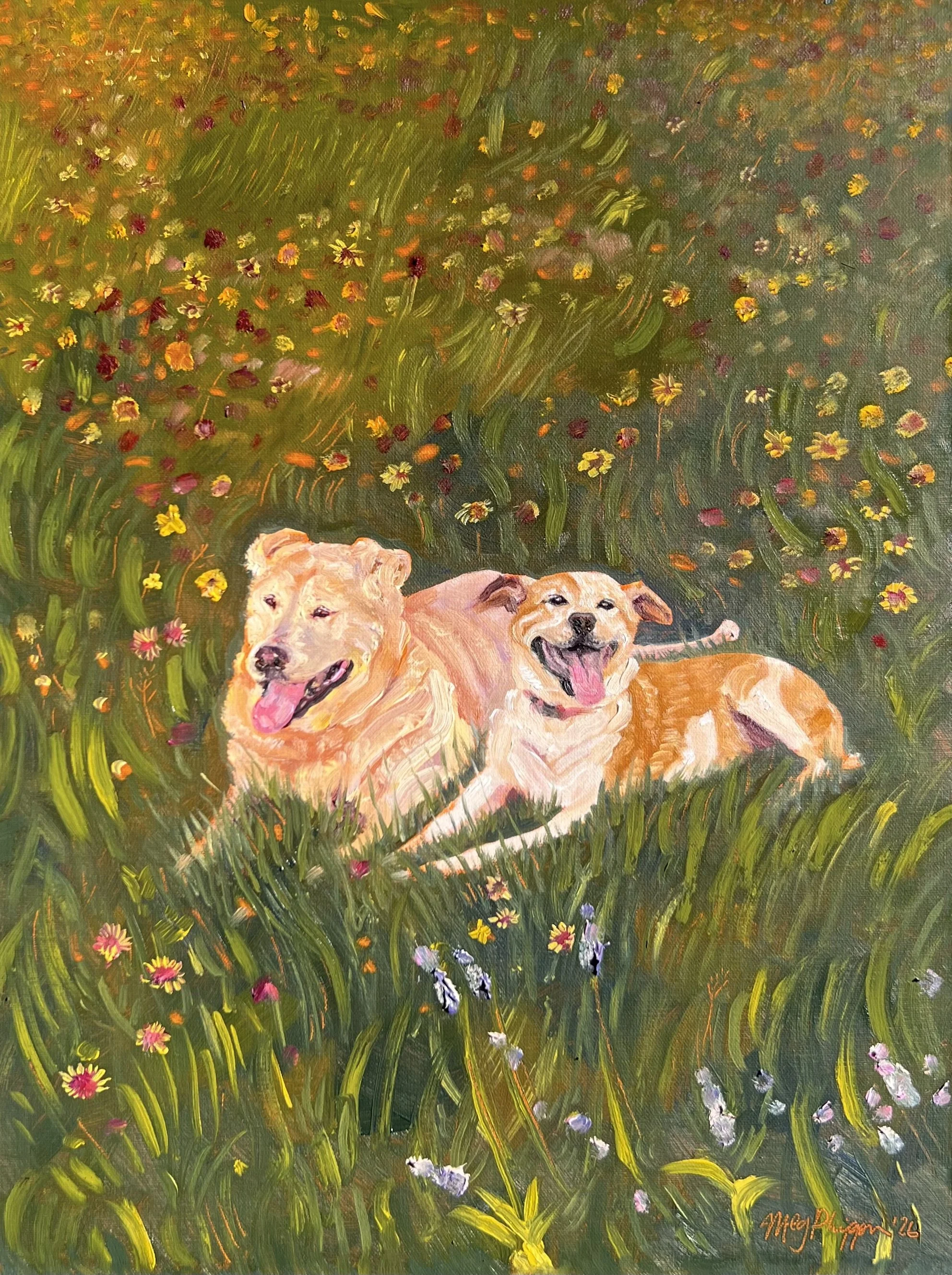 Maisy & Trigger - 16"x12" Oil on Panel