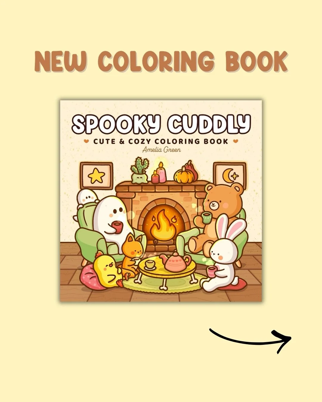 New Spooky Coloring Book! 🧡

Entering 2026 with something cozy, spooky, and extra cute 💕

Spooky Cuddly is the final coloring book of the year - featuring 45 cozy coloring pages with adorable animal characters and cute little ghosts in a calm, spoo