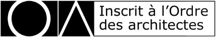 Logo avec texte 'Inscrit à l'Ordre des architectes'