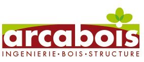 Logo du groupe Arcabois avec le texte 'Ingénierie, Bois, Structure' en dessous.