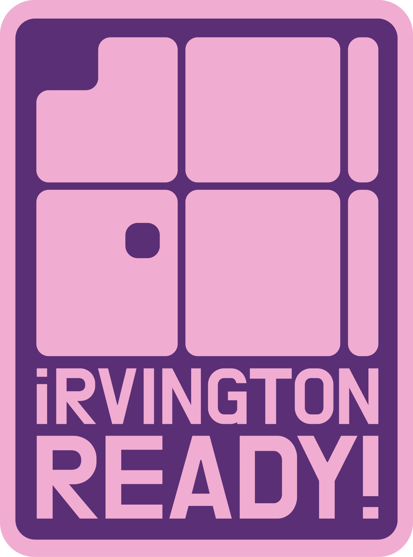 rectangle icon for irvington ready, showing a simplified illustration of a map of irvington