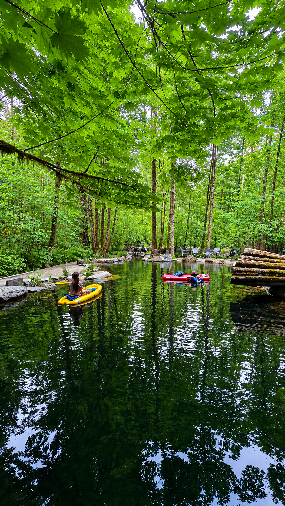 Natural Swimming Pool with Custom Waterfall built in Squamish, British Columbia by West Coast Natural Pools
